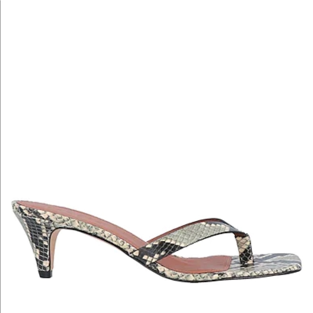 Sandro - Snake-effect leather mules - Picture 2 of 8